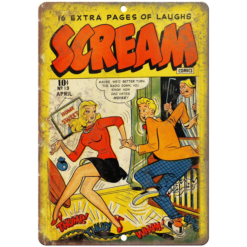 Scream Comic No 19 Book Cover Vintage Ad 10" x 7" Reproduction Metal Sign J504