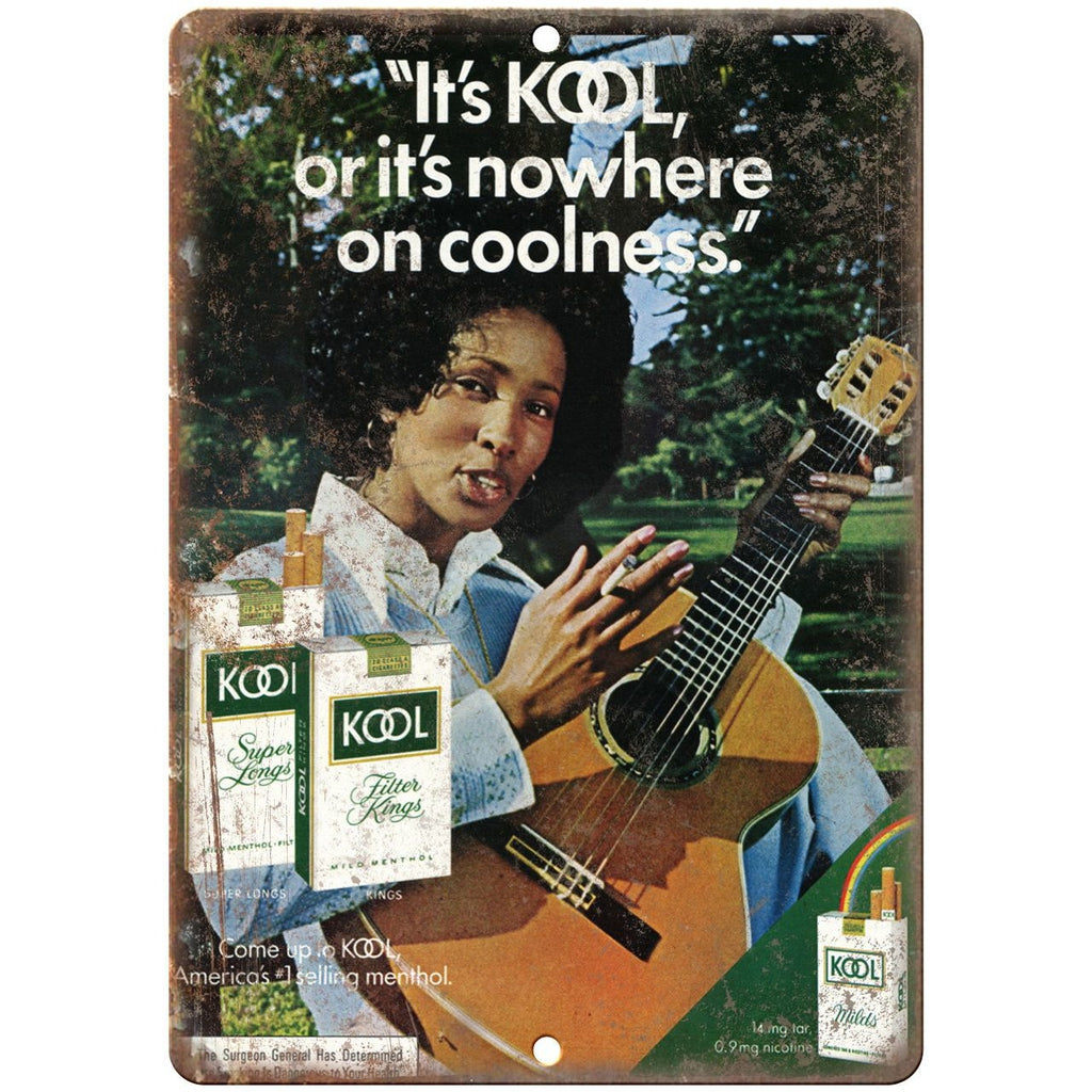 1970s Newport Kool or Nowhere vintage ad 10" x 7" reproduction metal sign