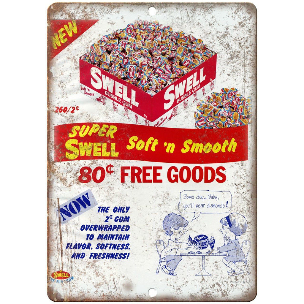 SWELL Bubble Gum Vintage Print Ad 10" X 7" Reproduction Metal Sign N72