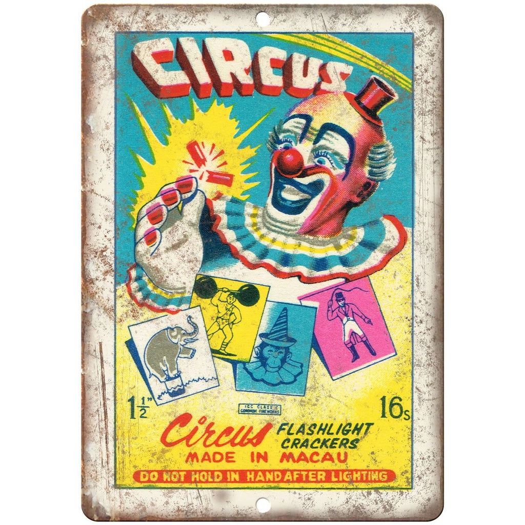 Circus Fireworks Firecracker Gross 10" X 7" Reproduction Metal Sign ZD112