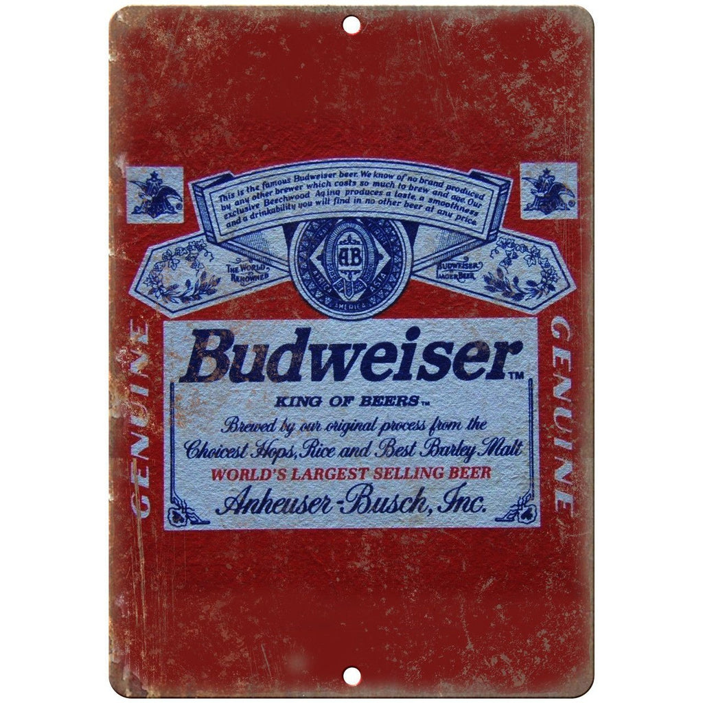 Budweiser Anheuser busch Vinate Beer Ad 10" x 7" Reproduction Metal Sign E275