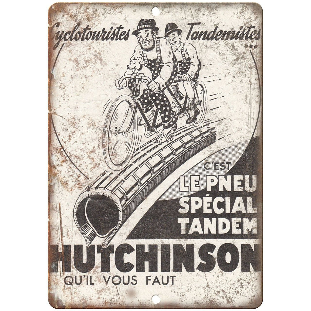 Hutchinson Bicycle vintage RARE ad poster 10" x 7" reproduction metal sign