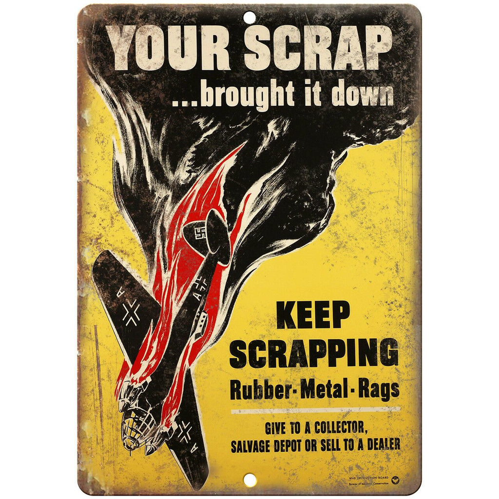 Your Scrap Metal Vintage WW2 Nazi Poster 10" x 7" Reproduction Metal Sign M118