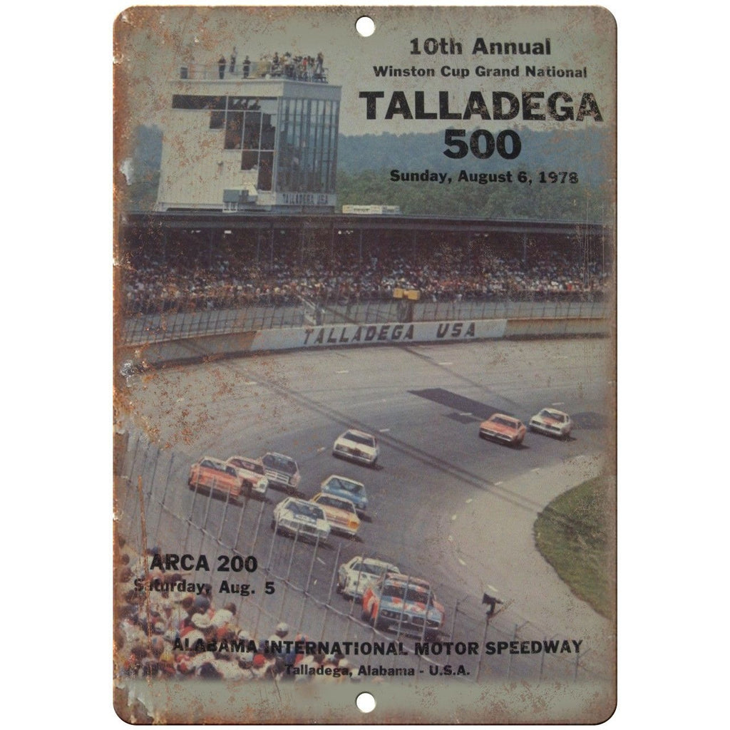 Talladega 500 Alabama International Speedway 10"X7" Reproduction Metal Sign A503