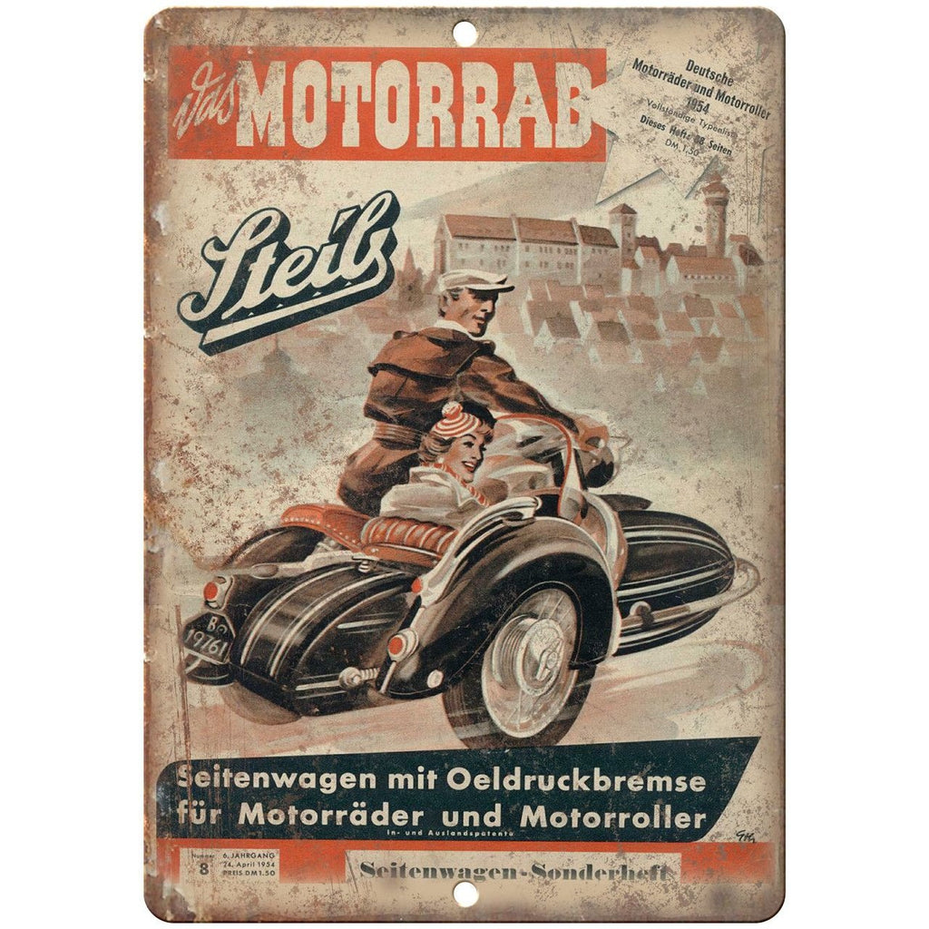 Das Motorrab Lteib Motorcycle Ad 10" x 7" Reproduction Metal Sign F43