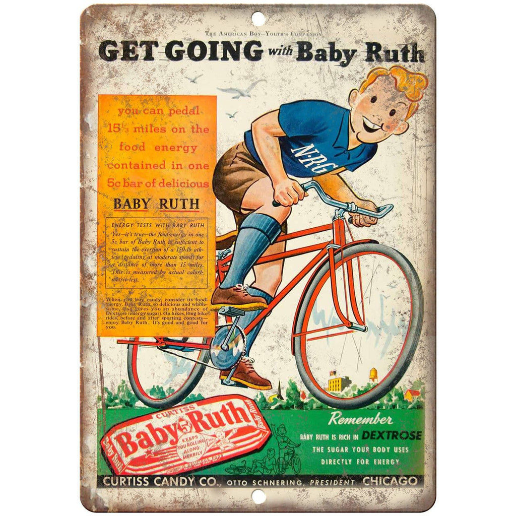 Baby Ruth Dextrose Vintage Sugar Candy Ad 10" X 7" Reproduction Metal Sign N332