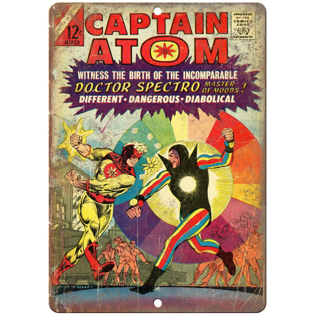 Captain Atom March Comic Book Vintage Ad 10" x 7" Reproduction Metal Sign J712
