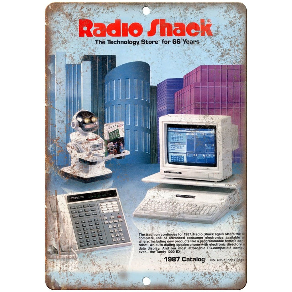 Radio Shack 1987 Electronics Catalog Cover 10" x 7" Reproduction Metal Sign D38
