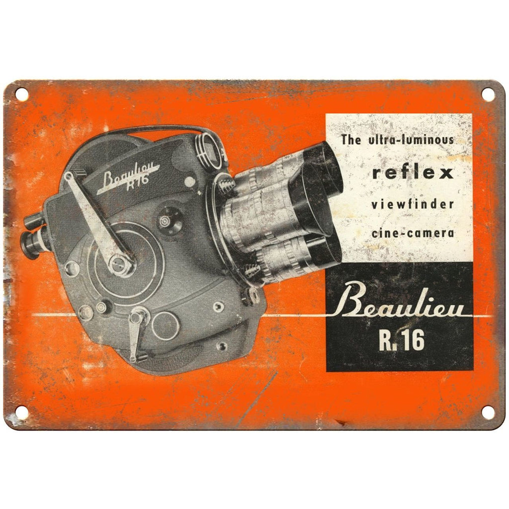 Beaulieu Reflex Cine Camera 10" x 7" reproduction metal sign
