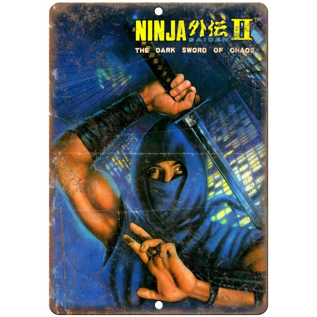 Ninja Gaiden II Dark Sword of Chaos Gaming 10" x 7" Reproduction Metal Sign G272