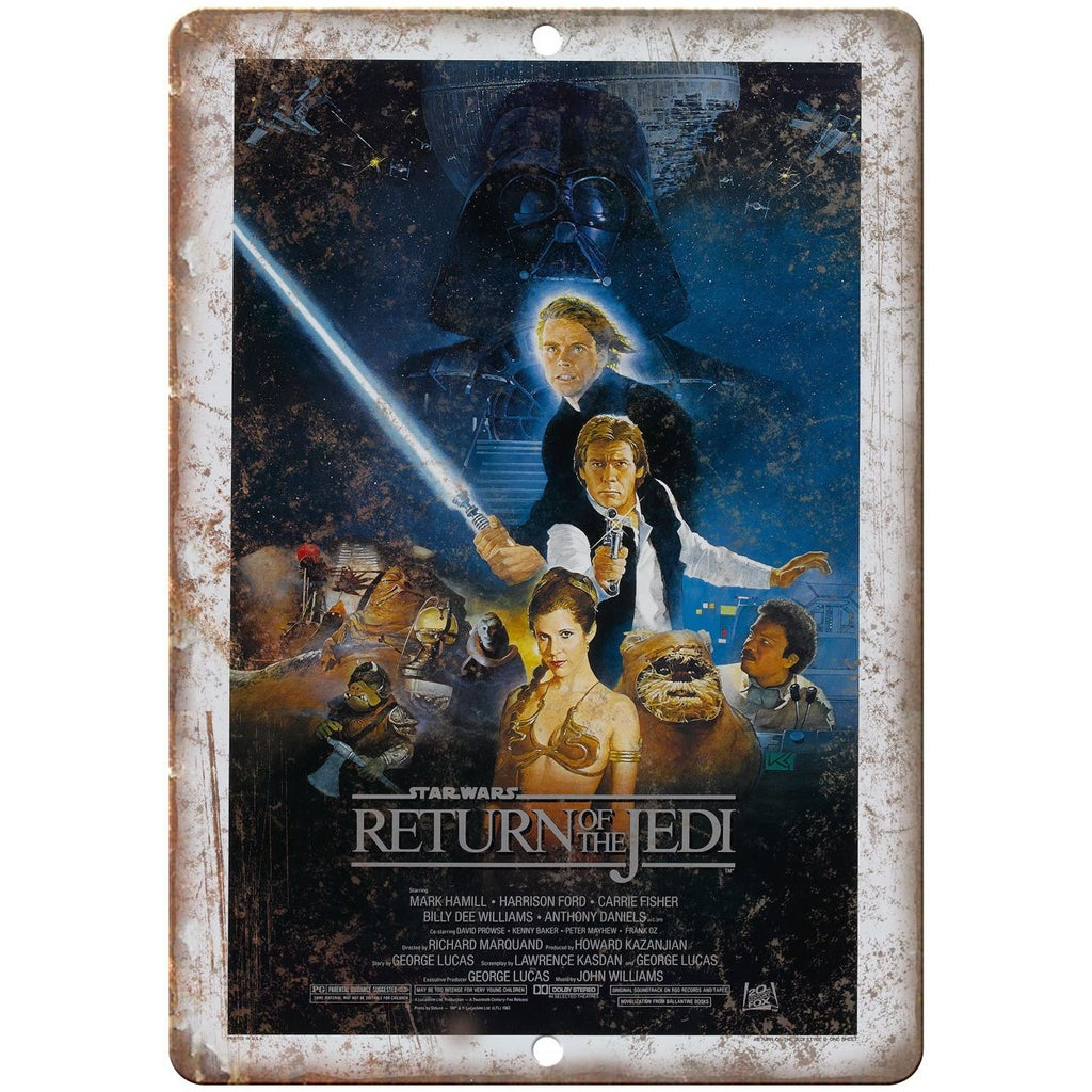 10" x 7" Metal Sign - Return of The Jedi Movie Poster Vintage Look Reproduction