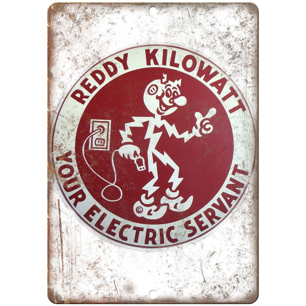 Reddy Kilowatt Electric Porcelain Look Reproduction Metal Sign U153