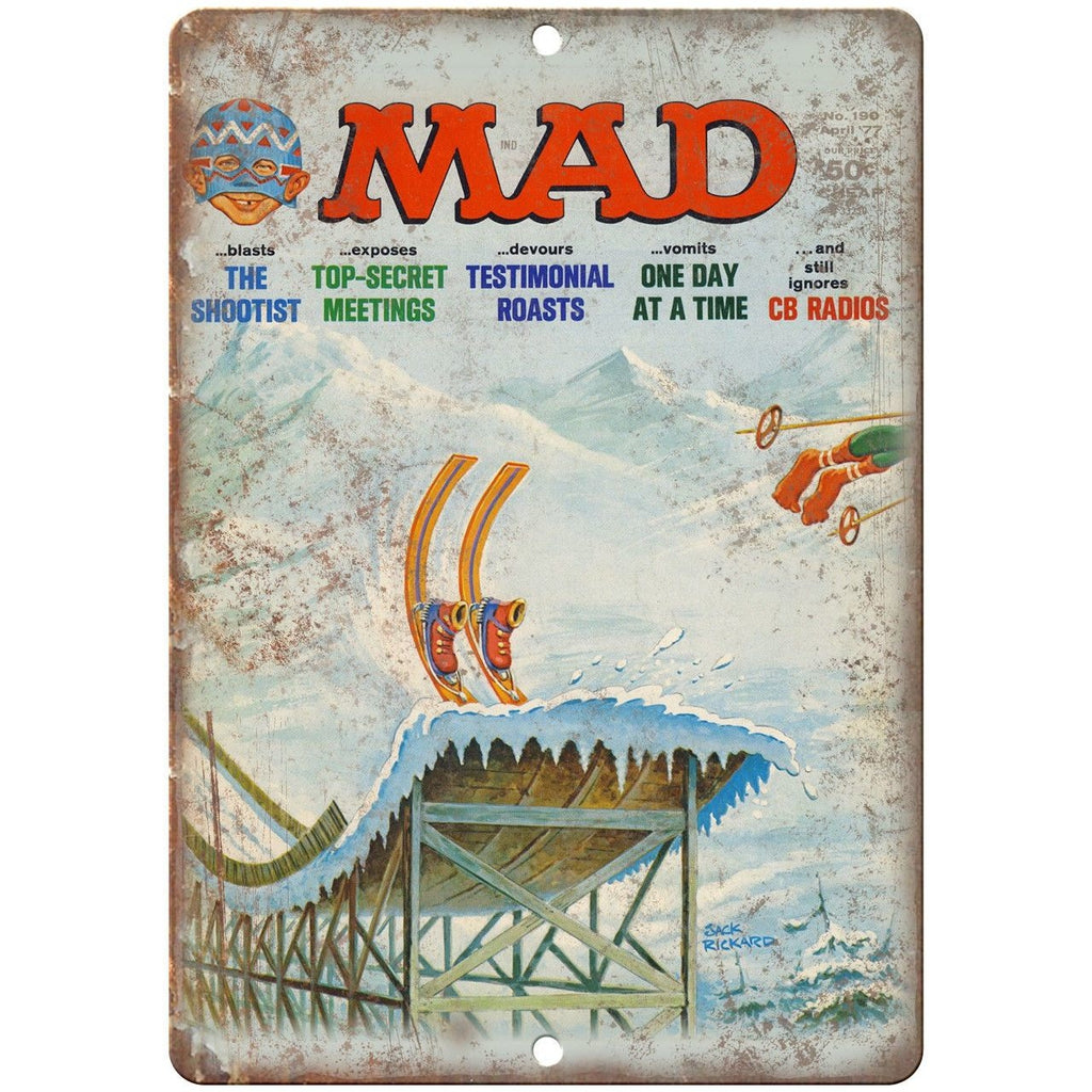 1977 Mad Magazine No. 190 Cover Jack Rickard 10"x7" Reproduction Metal Sign J57