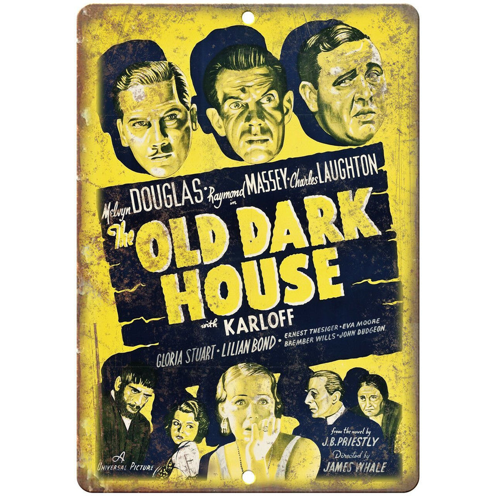 The Old Dark House Vintage Movie Poster 10" X 7" Reproduction Metal Sign I132