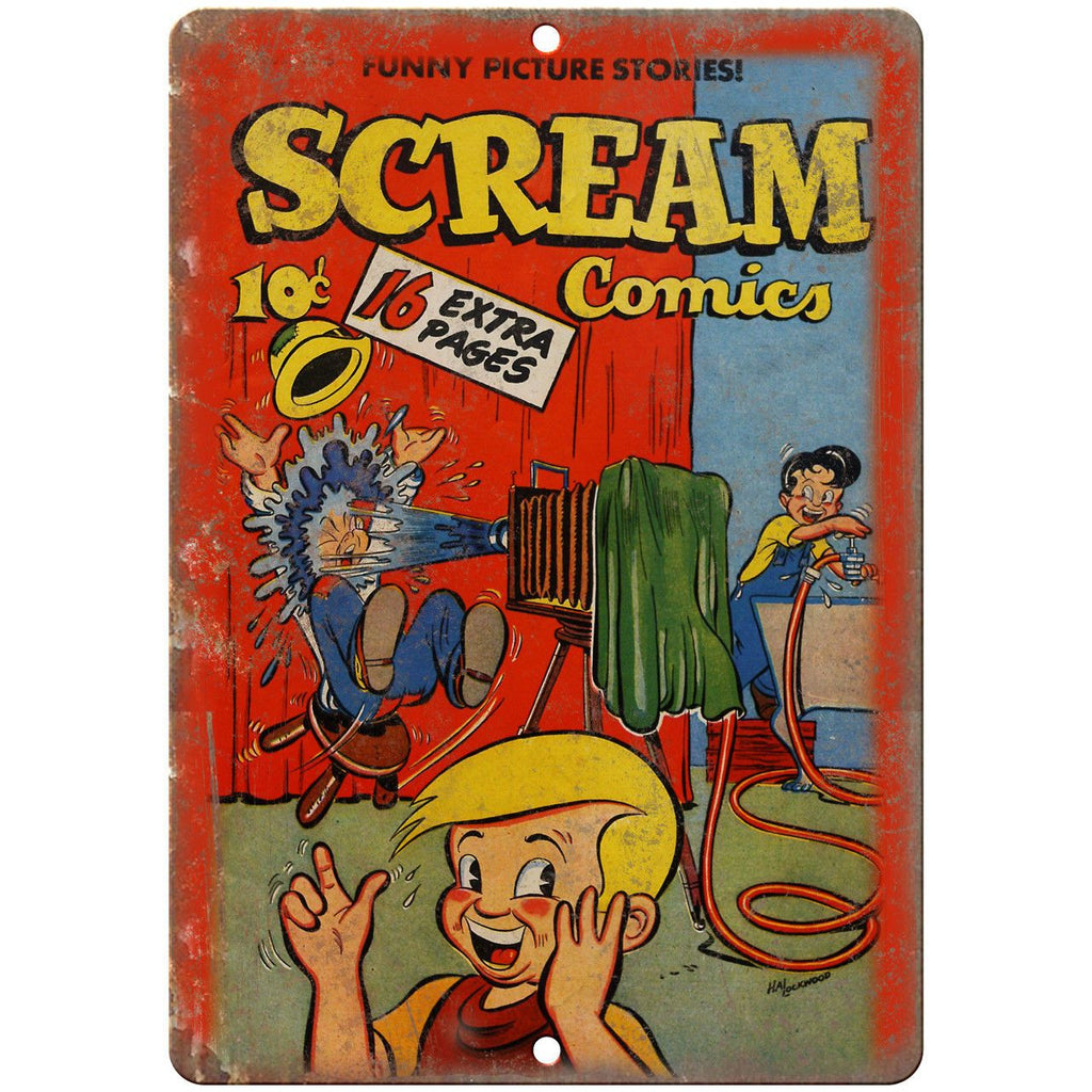 Scream Comic Cover Book Vintage Ad 10" x 7" Reproduction Metal Sign J567