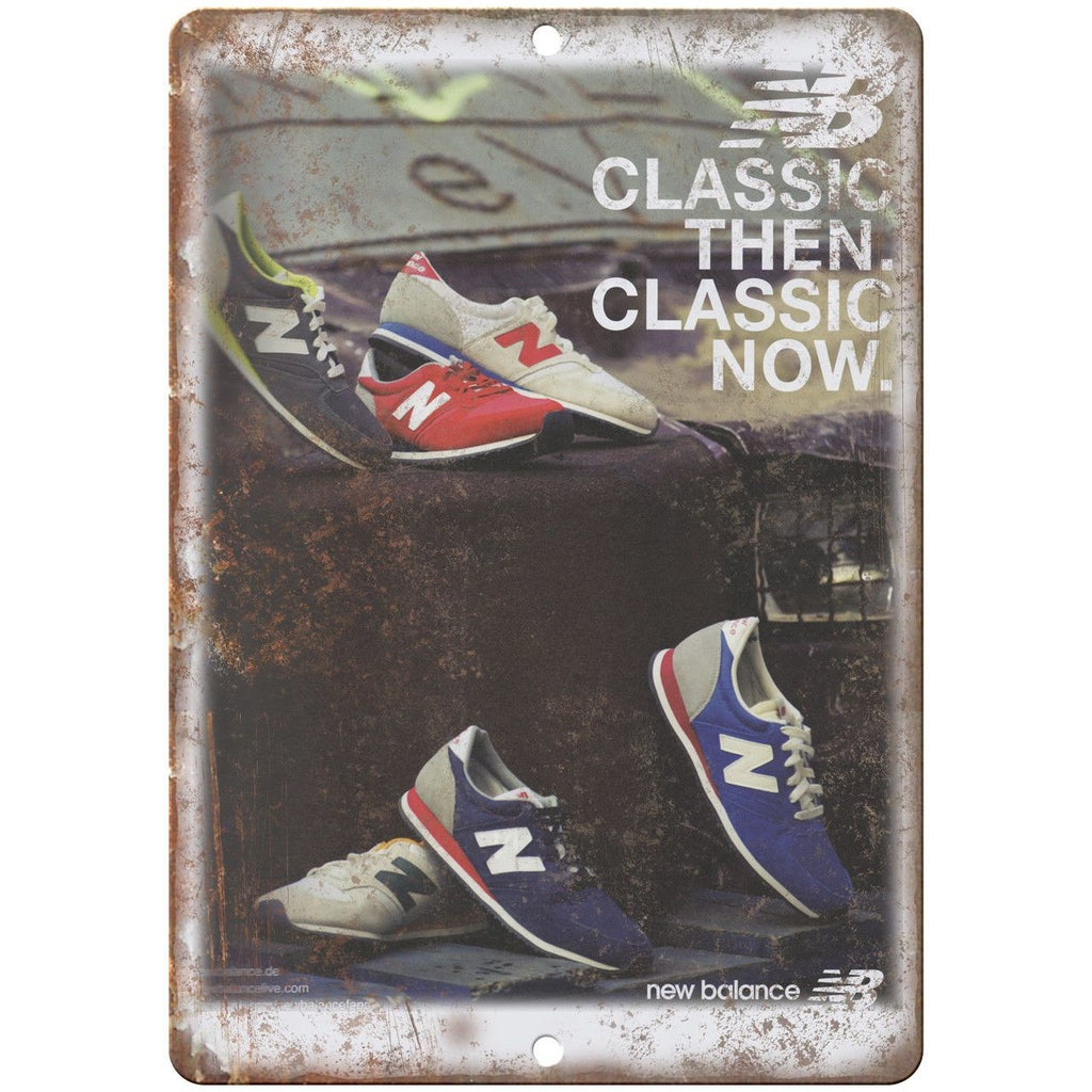 New Balance Classic Vintage Sneaker Ad 10" X 7" Reproduction Metal Sign ZE65