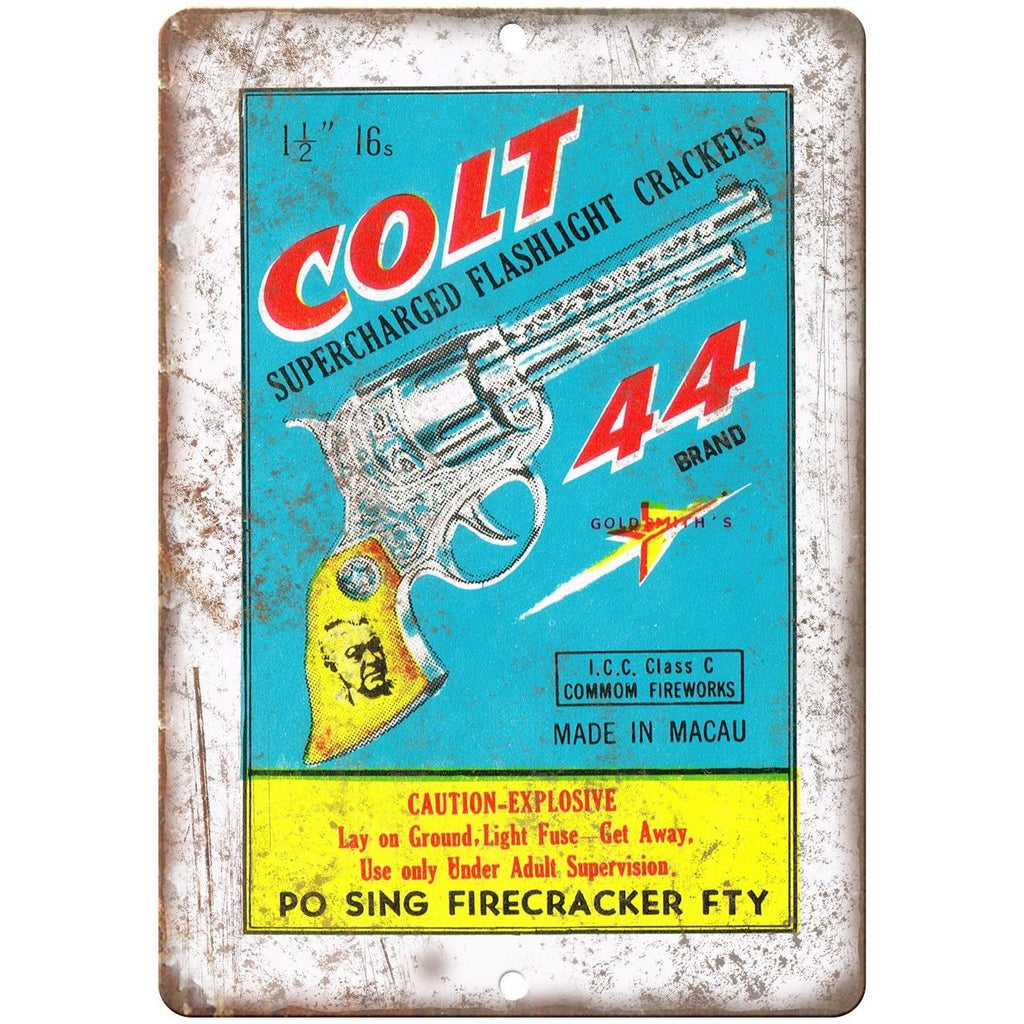 Colt Firecracker Package Art 10" X 7" Reproduction Metal Sign ZD106