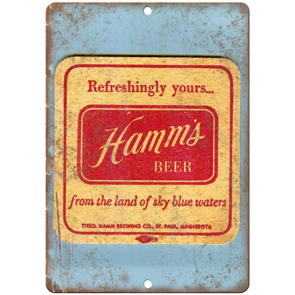 Hamm's Beer Mancave Pub Sign Vintage Ad Reproduction Metal Sign E124