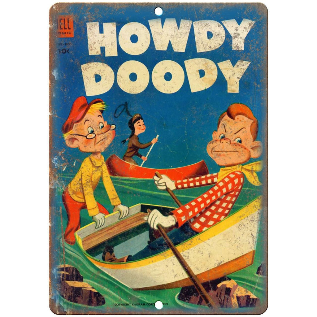 Howdy Doody Dell Comic Kagran Corp Cover 10" x 7" Reproduction Metal Sign J73