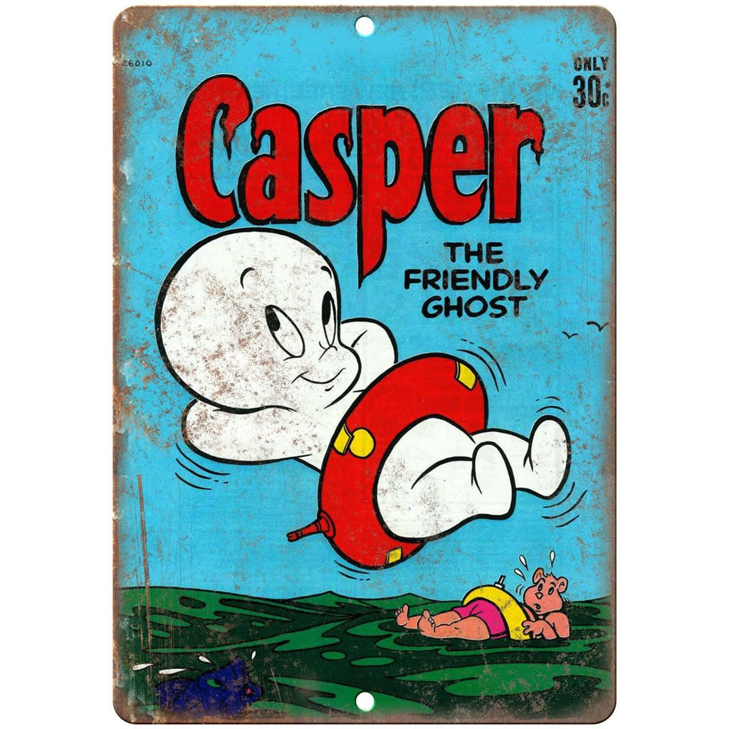 Casper The Friendly Ghost Artwork Ad 10" X 7" Reproduction Metal Sign J187