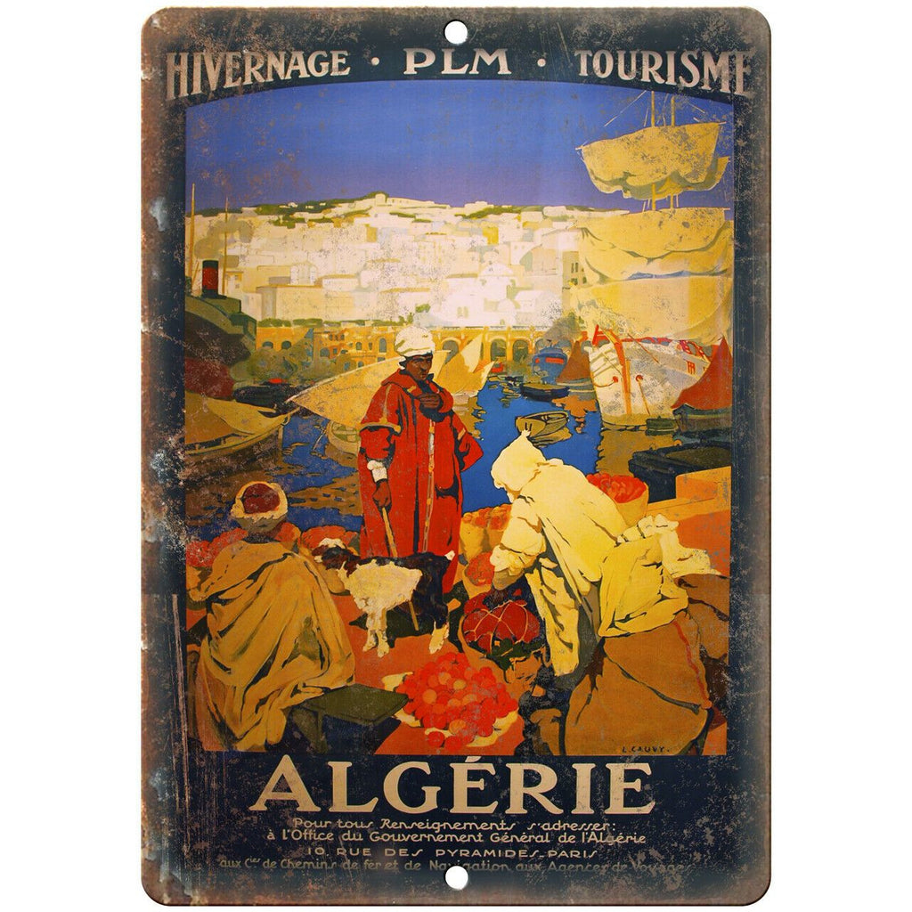 Algerie Vintage Travel Poster Art 10" x 7" Reproduction Metal Sign T33
