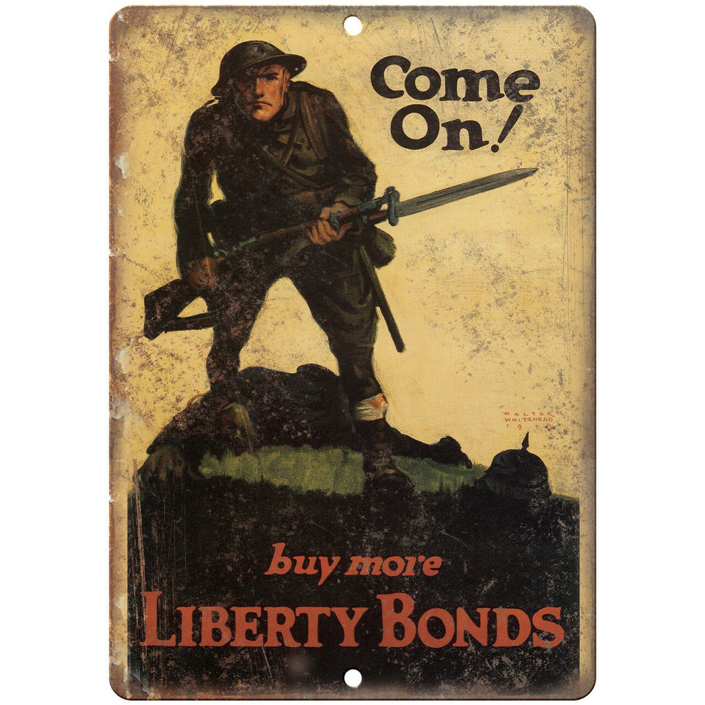Buy Liberty Bonds Vintage War Poster Art 10" x 7" Reproduction Metal Sign M85
