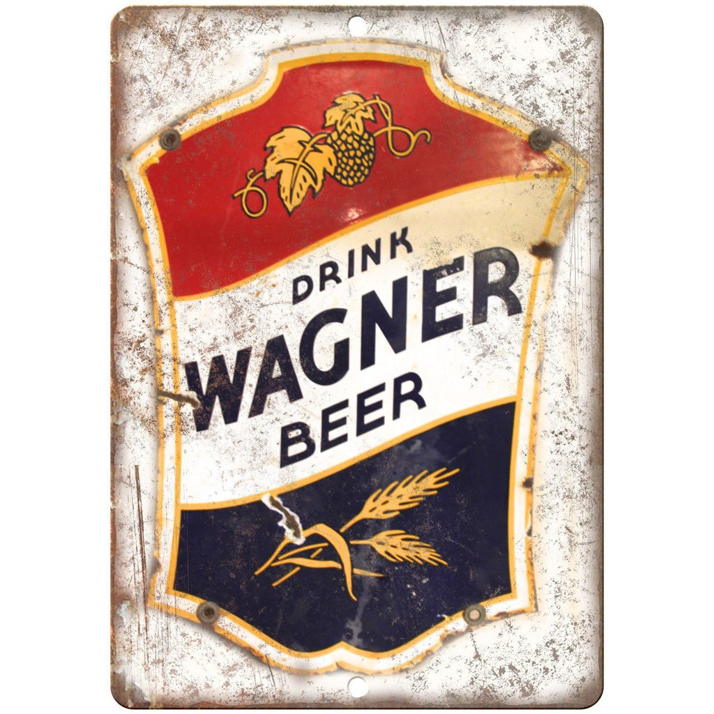 Drink Wagner Beer Porcelain Look 9" x 12" Reproduction Metal Sign U88