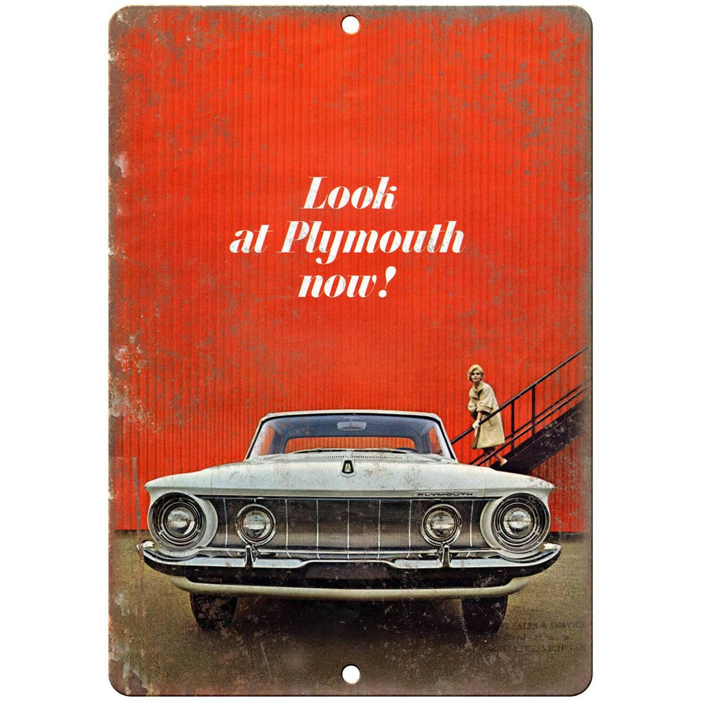 1962 Plymouth Car Manual Ad 10" x 7" Reproduction Metal Sign