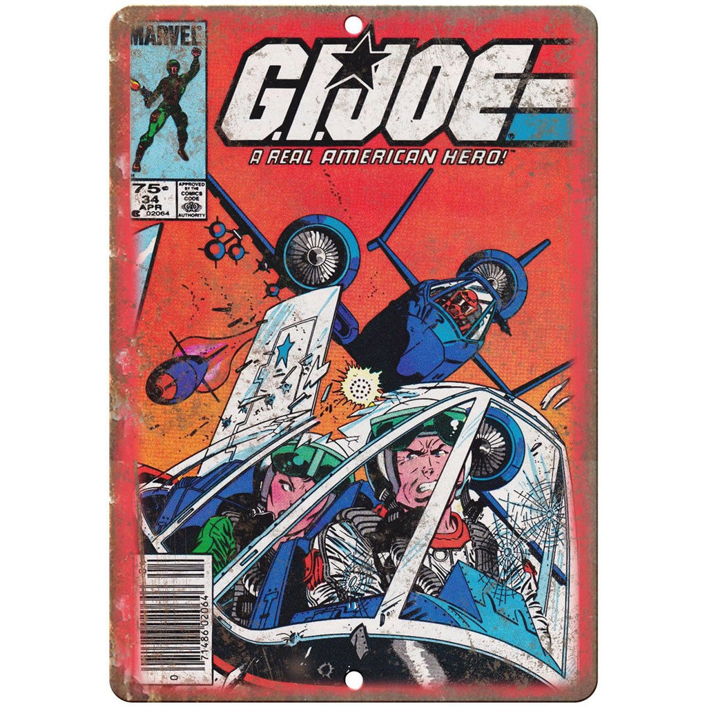 G.I. Joe Comic Book Cover Artwork Vintage 10" X 7" Reproduction Metal Sign J170