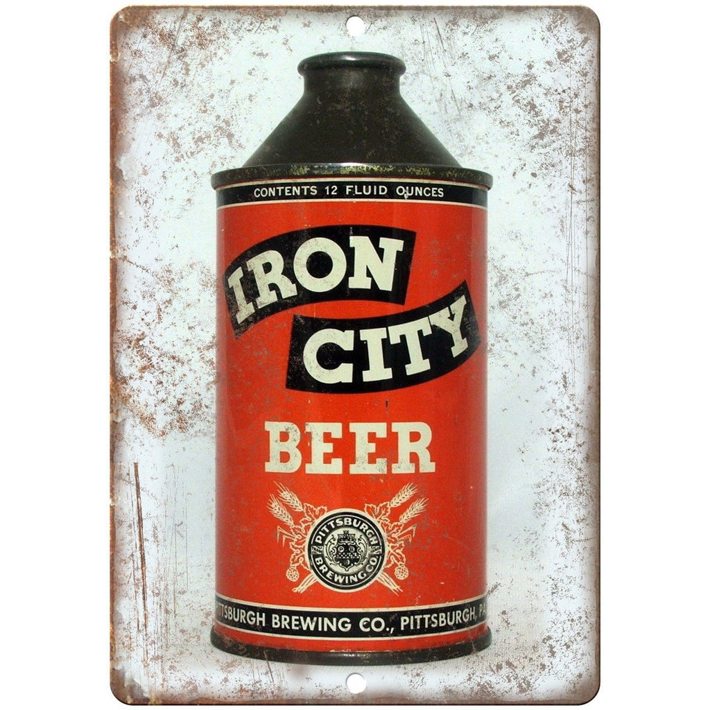 Iron City Beer Pittsburgh Brewing Co. 10" X 7" Reproduction Metal Sign E165