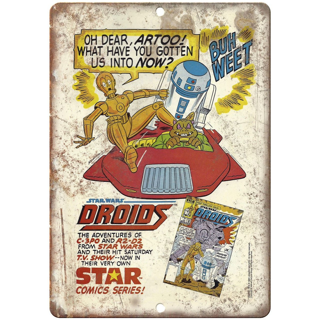 Star Wars Droids Star Comic Series Book Ad 10" X 7" Reproduction Metal Sign J126