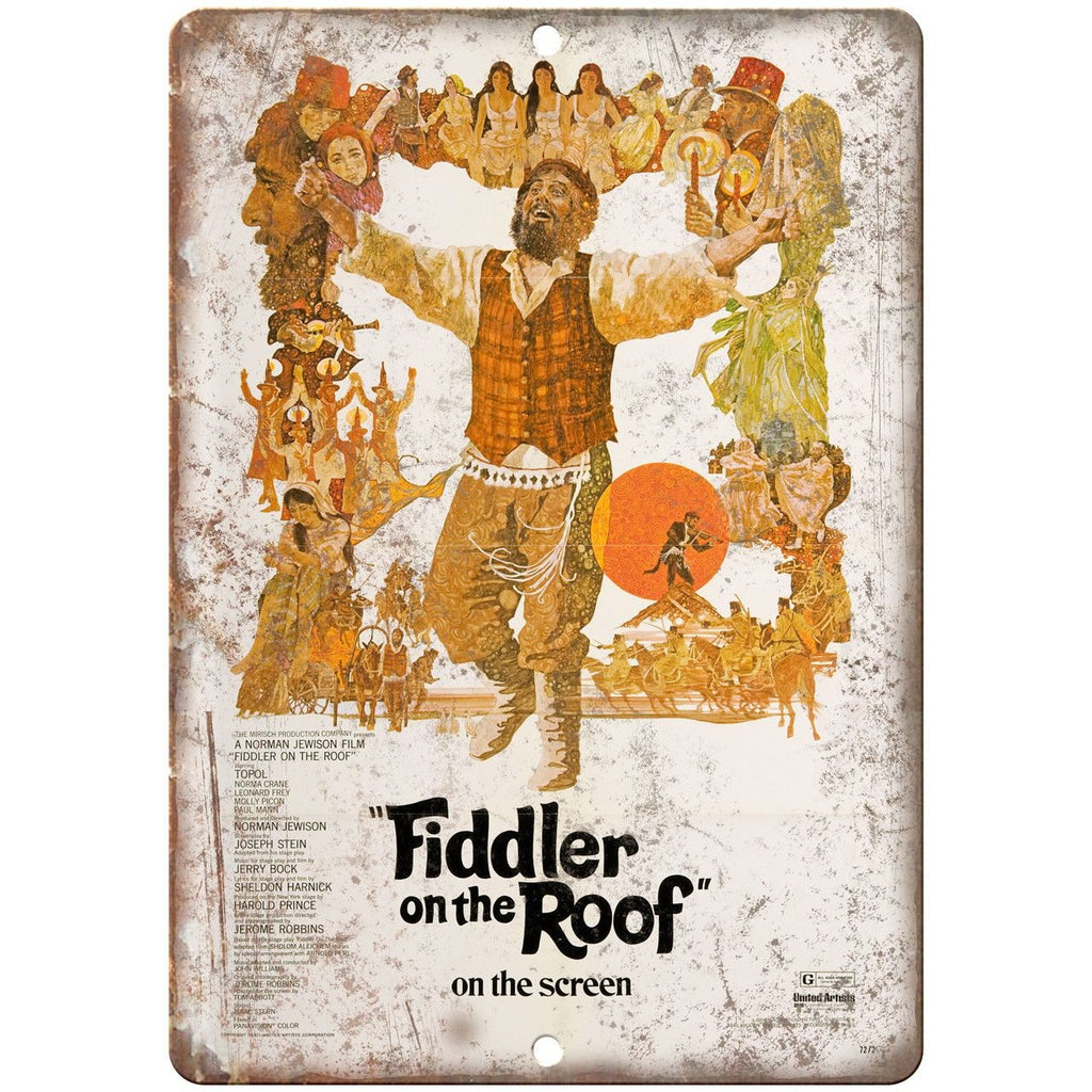Fiddler on the Roof Broadway on Screen 10" X 7" Reproduction Metal Sign ZH164