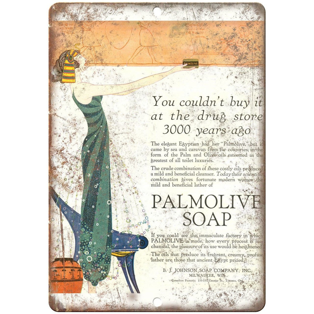 Palmolive Bath Soap Vintage Ad 9" x 12" Reproduction Metal Sign ZF28