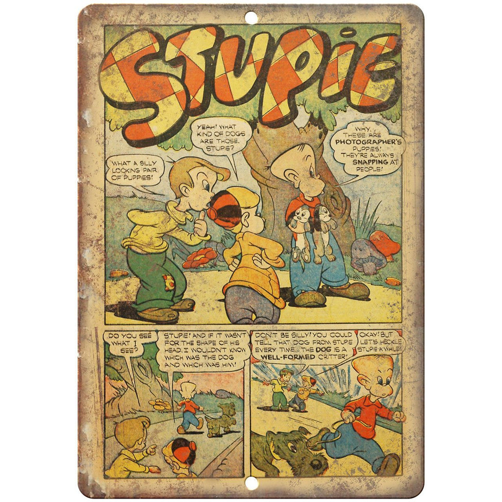 Estupie Comic Vintage Strip Art 10" x 7" Reproduction Metal Sign J564
