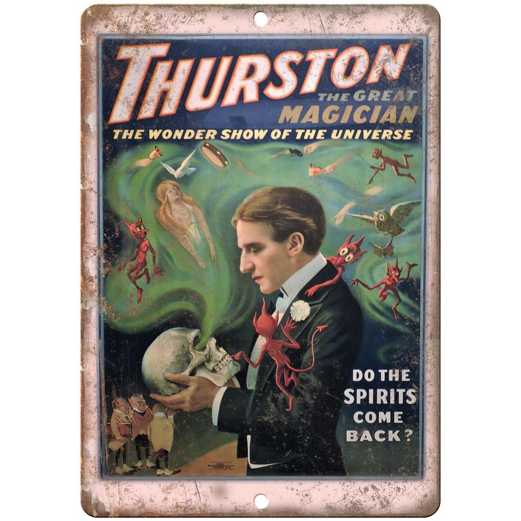 Thurston The Great Magician Spirits 10" X 7" Reproduction Metal Sign ZH161