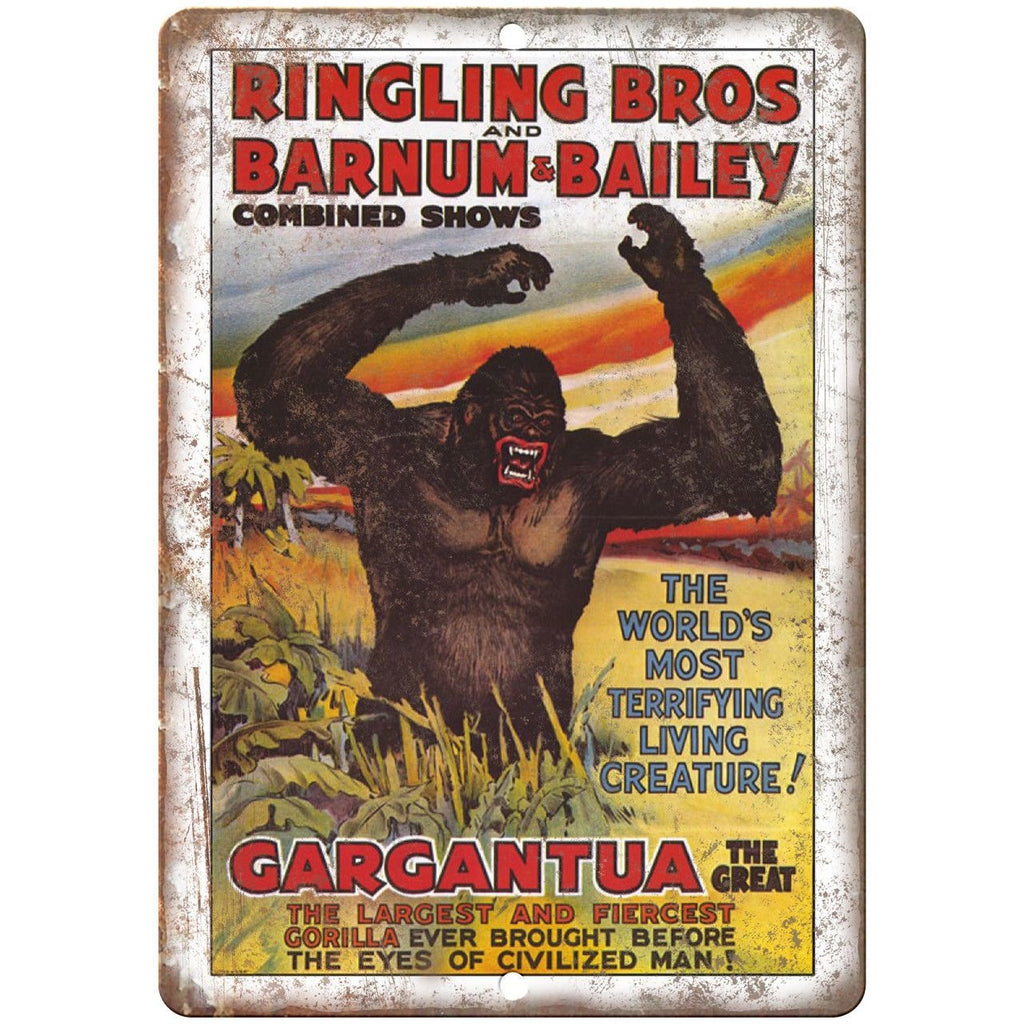 Gargantua The Great Circus Ringling Bros 10" X 7" Reproduction Metal Sign ZH134