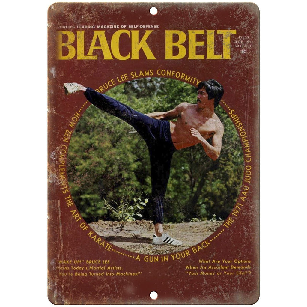1971 Black Belt Magazine Self-Defense Judo 10" x 7" Reproduction Metal Sign X67