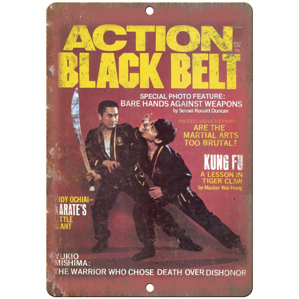 1974 Action Black Belt Martial Arts Kung Fu 10" x 7" Reproduction Metal Sign X65