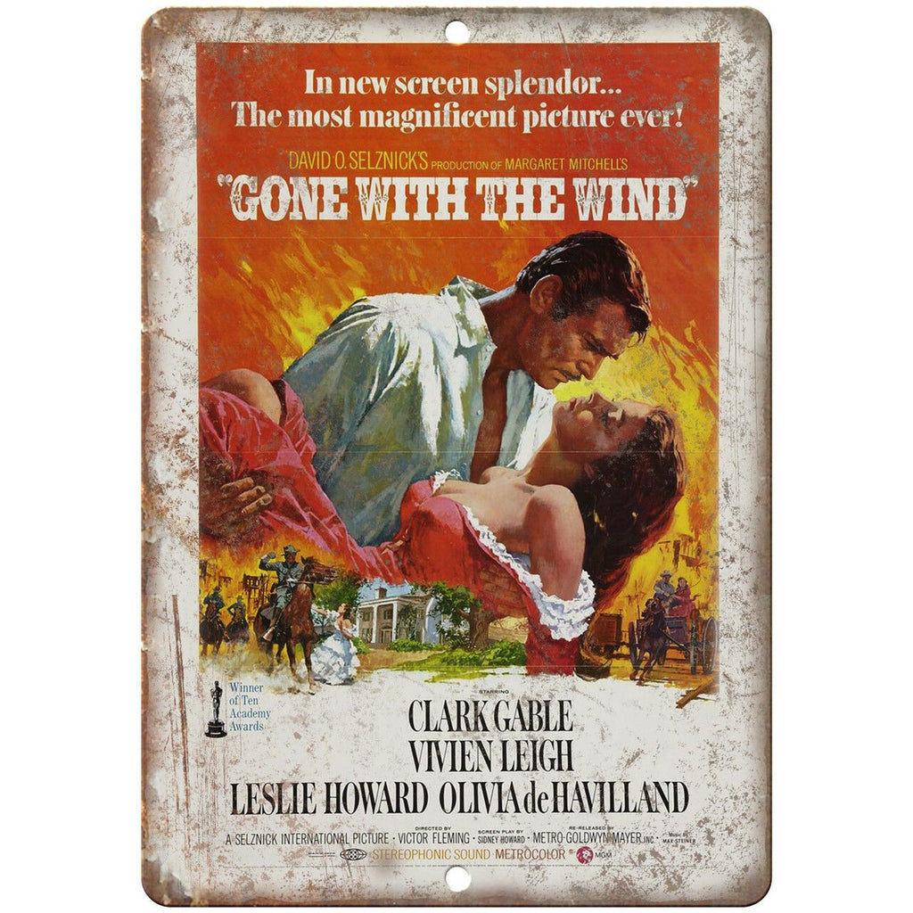 Gone With The Wind Clark Gable Poster 10" X 7" Reproduction Metal Sign I106