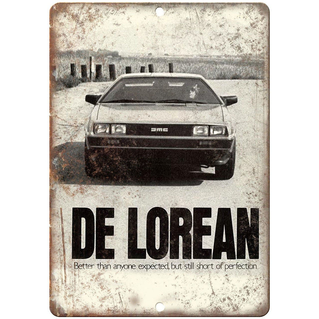 DMC DeLorean Better Than Expected - 10" x 7" Retro Look Metal Sign