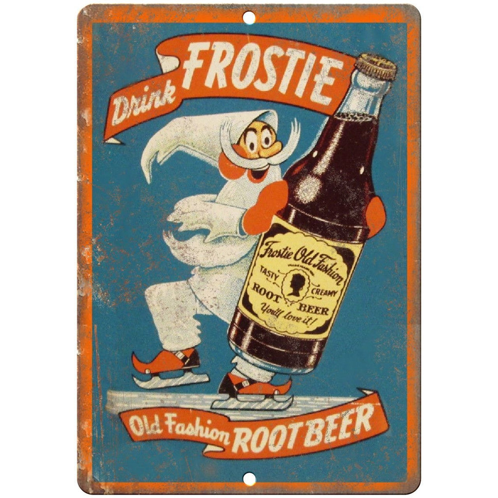 Frostie Old Fashion Root Beer Ad 10" x 7" Reproduction Metal Sign N08