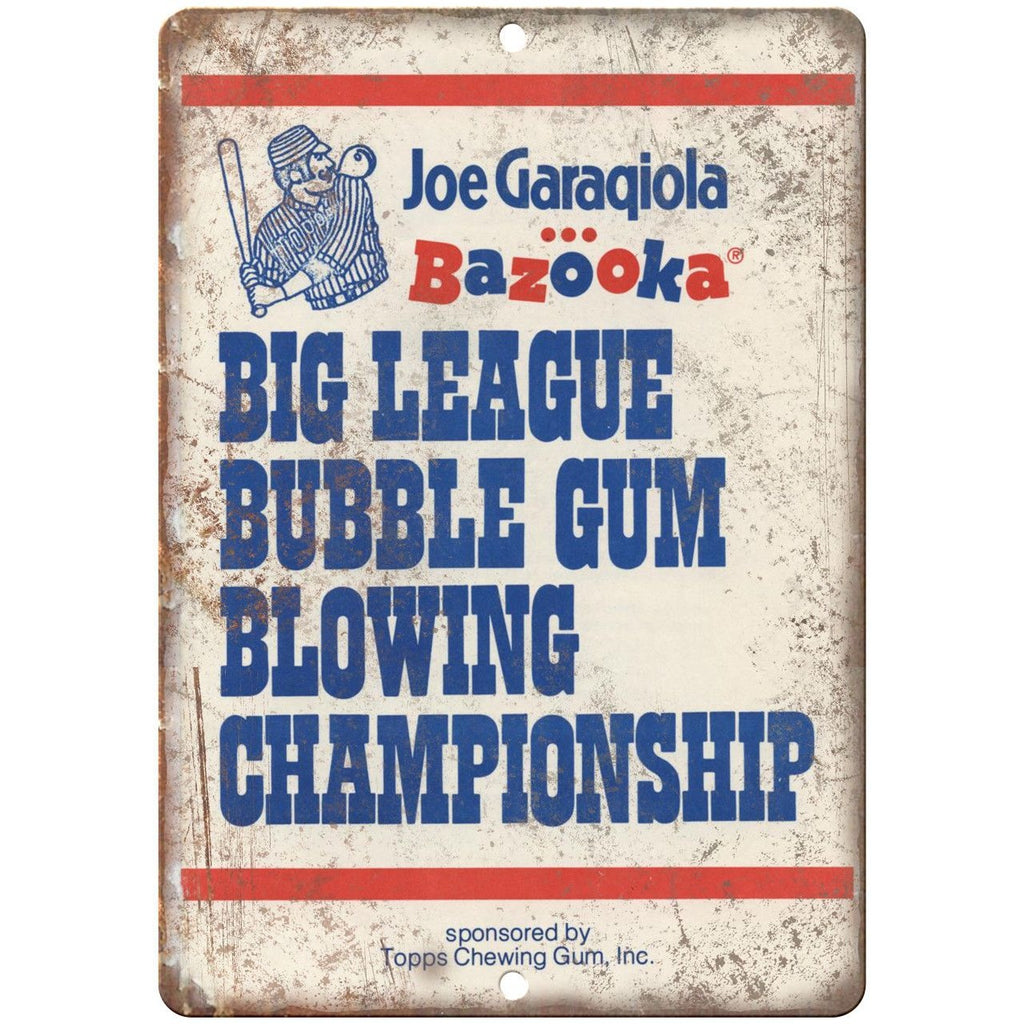 Joe Garagiola Bazooka Big League Bubble Gum 10" X 7" Reproduction Metal Sign N91