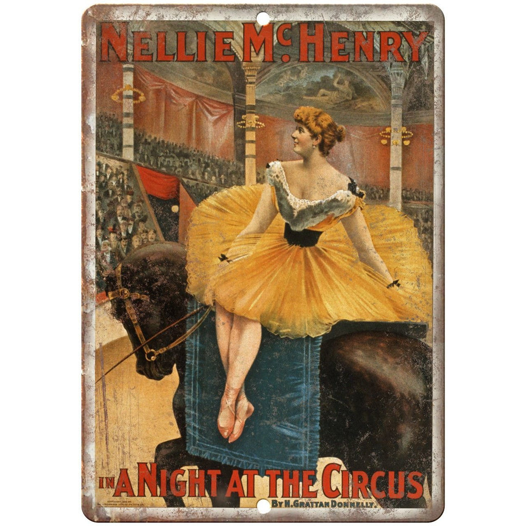 Nellie McHenery A Night at The Circus 9" x 12" Reproduction Metal Sign ZH109