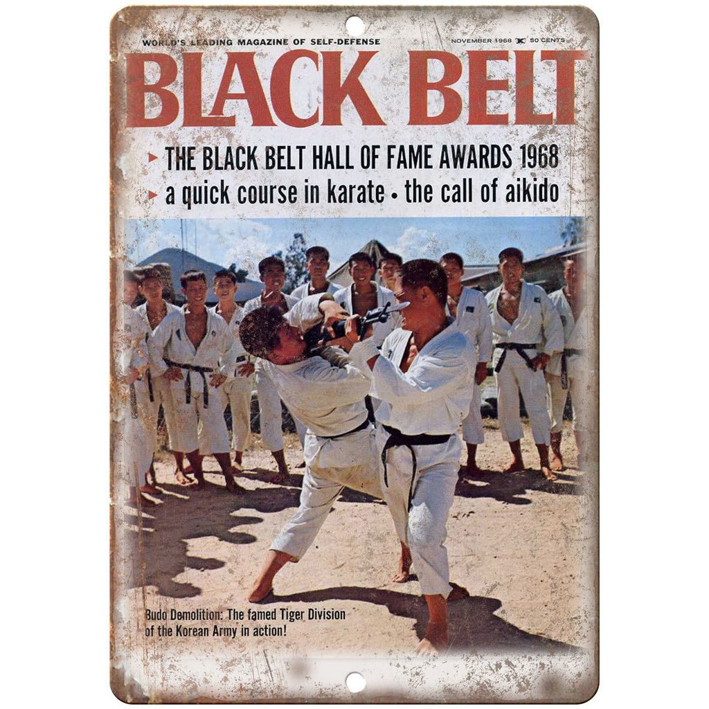 1968 Black Belt Magazine Karate Aikido Korea 10"x7" Reproduction Metal Sign X61