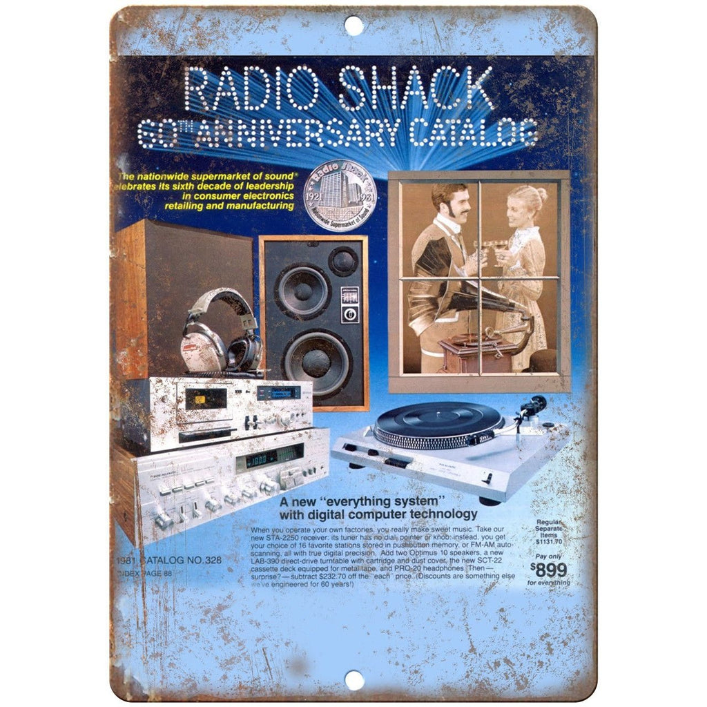 Allied Radio Shack 60th Anniversary Catalog 10" x 7" Reproduction Metal Sign D07