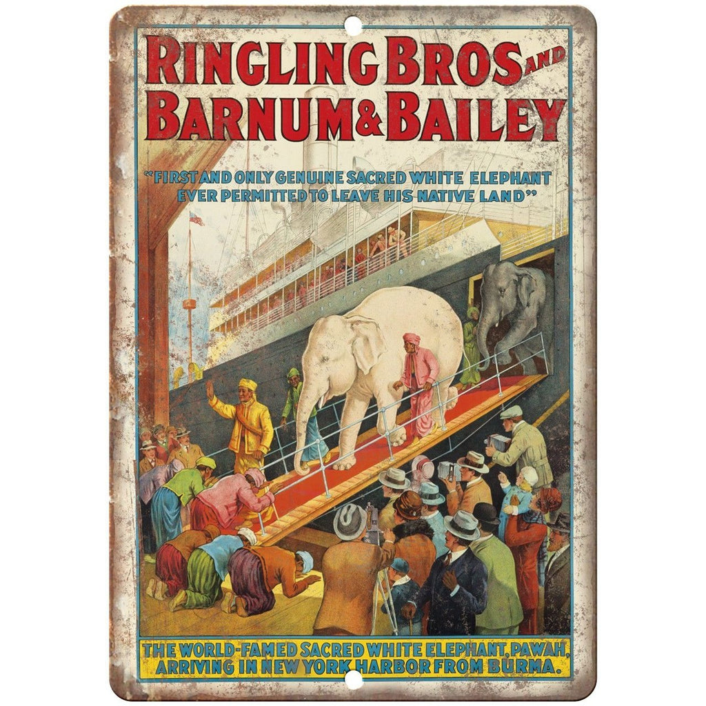 Ringling Bros & Barnum Bailey Circus Ad 9" x 12" Reproduction Metal Sign ZH01