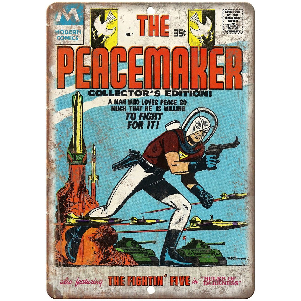 The Peacemaker Modern Comics Vintage Art 10" X 7" Reproduction Metal Sign J296