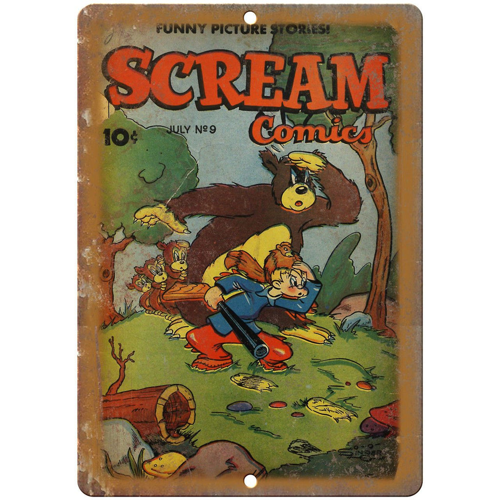 Scream Comic No 9 Cover Book Ad 10" x 7" Reproduction Metal Sign J548