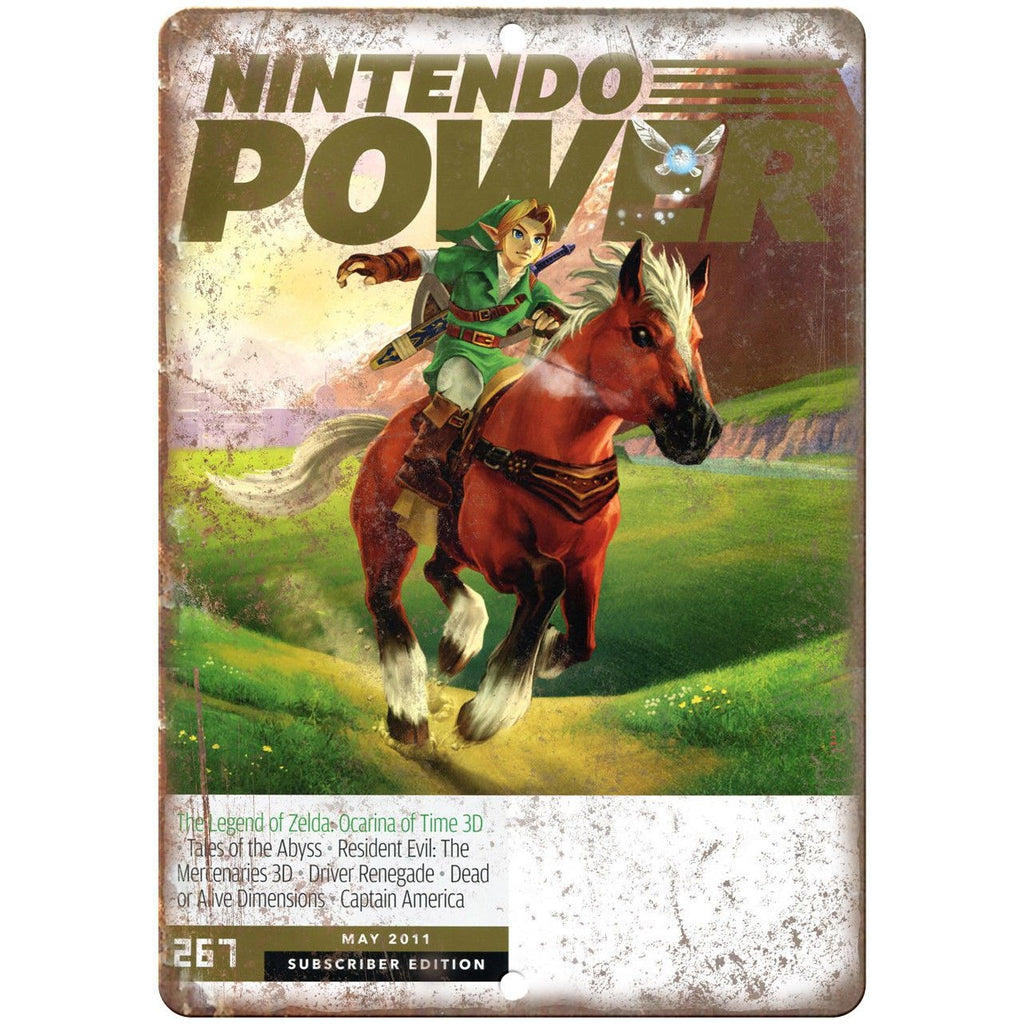 Nintendo Power Legend of Zelda Ocarina Cover 10"x7" Reproduction Metal Sign G258