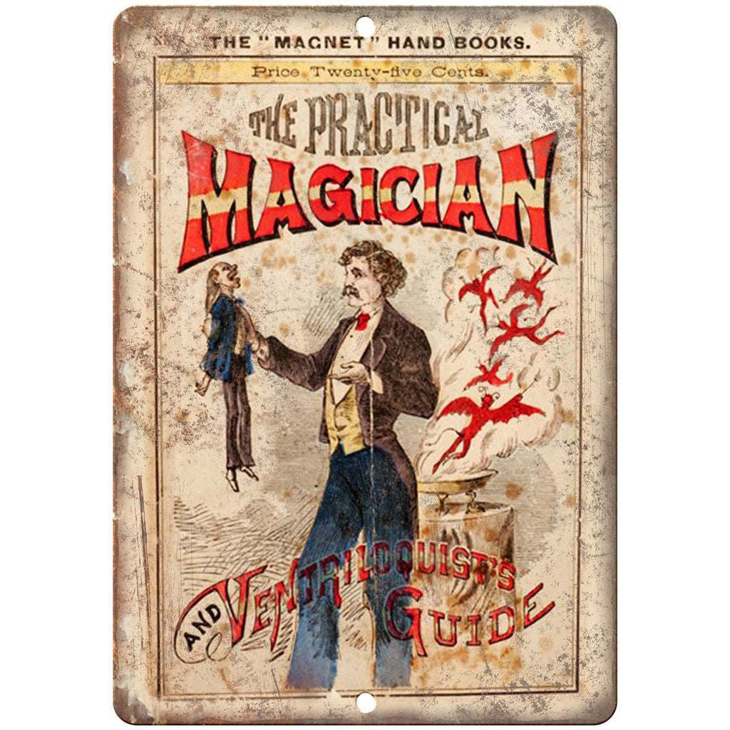 The Practical Magician Vintage Book Cover 10" X 7" Reproduction Metal Sign ZH159